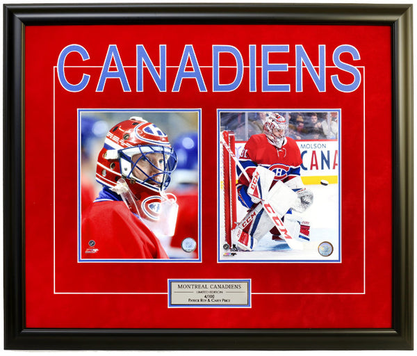 Montreal Canadiens Patrick Roy & Carey Price Double Framed 8x10 Licensed Photos -
