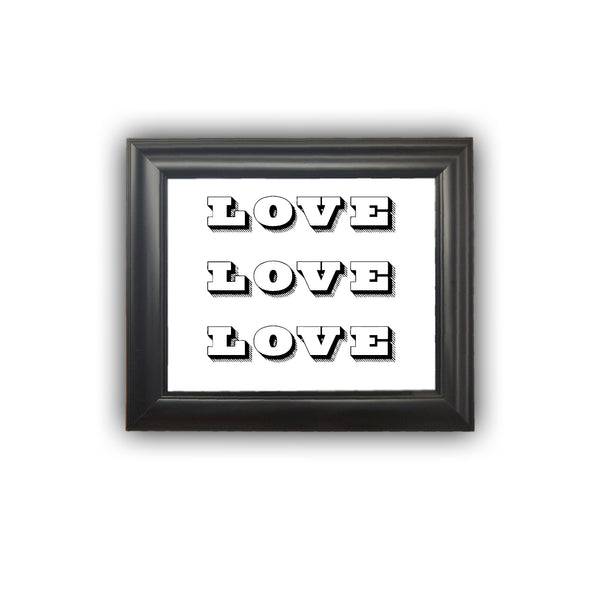 Valentines Day Gift Framed Love Print Gifts For Her Gifts For Him Personalized Picture Frame Home Decor Wall Decor Premium Quality