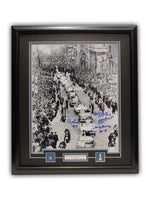 Toronto Maple Leafs "Bay Street Parade" 23' x 27' Framed Print Autographed By Bobby Baun , Red Kelly , Eddie Shack , Johnny Bower