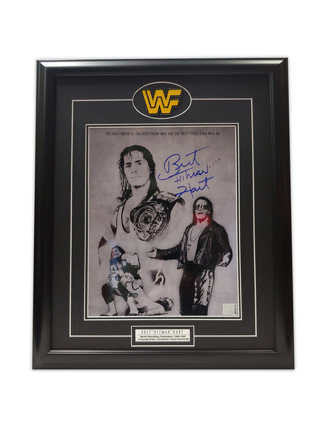 Bret " The Hitman " Hart 19 x 23 Framed Autographed Print