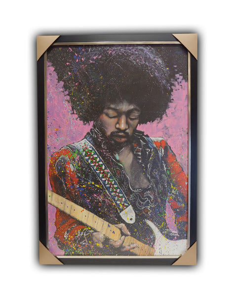 Jimi Hendrix "FISHWICK JIMI" Framed Licensed Print 27x39