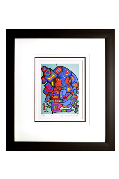 Norval Morrisseau "Mother and Child" Framed Limited Edition