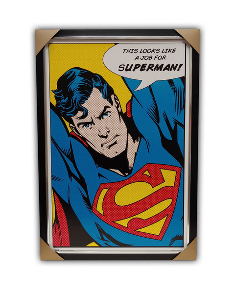 Superman Texturized Framed Licensed Print 27x39