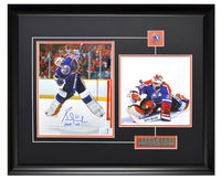 Edmonton Oilers Grant Fuhr Action Shot Autographed & Action Unsigned Framed 8x10 Photos