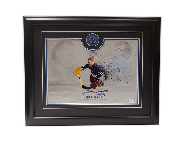 Johnny Bower Toronto Maple Leafs Hall of Fame '76 19.5x16.5 Framed Autographed Print