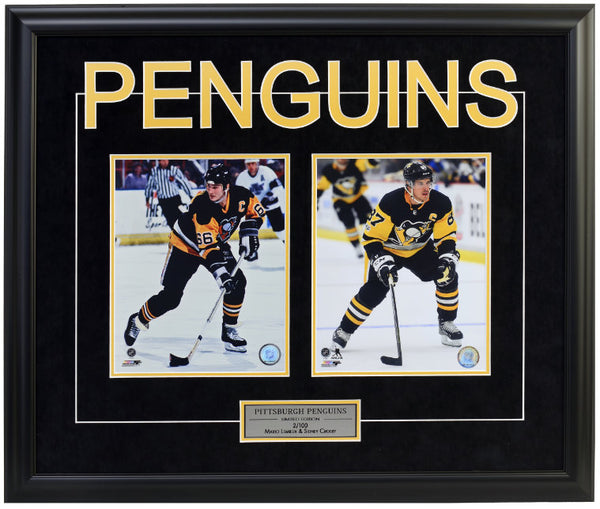 Pittsburgh Penguins Mario Lemieux & Sidney Crosby Double Framed 8x10 Licensed Photos -