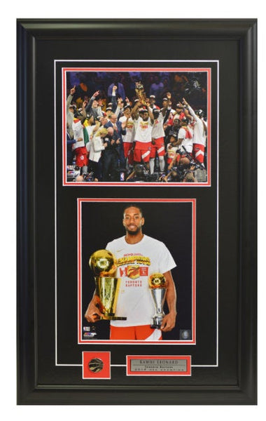 Toronto Raptors Kawhi Leonard Trophies & Team Celebration Framed Licensed 8x10 Photos WTN-11