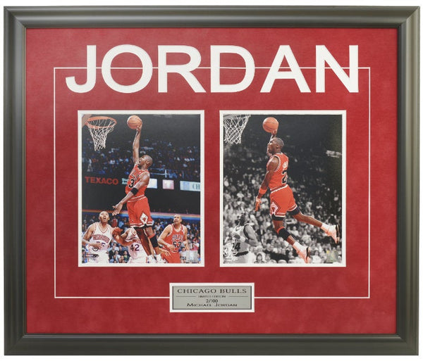 Chicago Bulls Michael Jordan Double Framed 8x10 Licensed Photos -