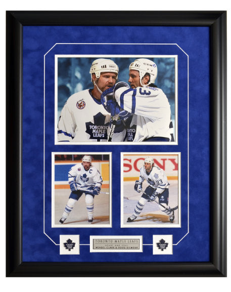 Toronto Maple Leafs Doug Gilmour & Wendel Clark Action Shots Three Framed 8x10 Licensed Photos