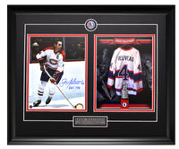 Montreal Canadiens Jean Beliveau Action Shot Autographed & Tribute Unsigned Framed 8x10 Photos