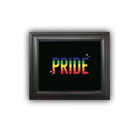 Framed "PRIDE" Print Love Yourself Be Yourself Personalized Gift Housewarming Picture Frame Home Decor Wall Decor Premium Quality